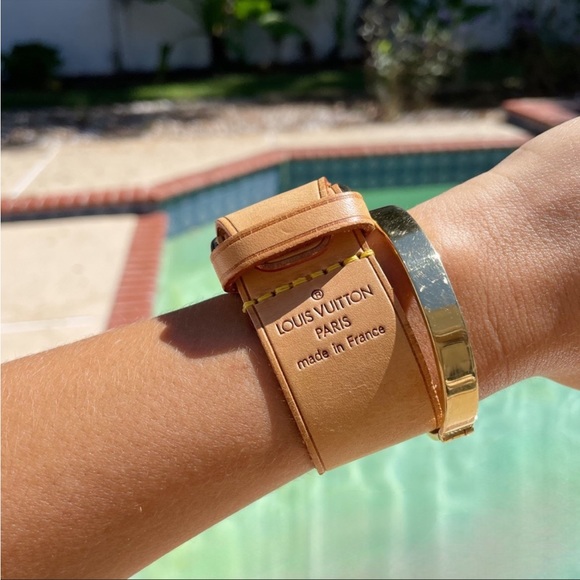 NEW LISTING! Louis Vuitton Vachetta Cuff- New Photos added of extra hole! - Picture 3 of 12